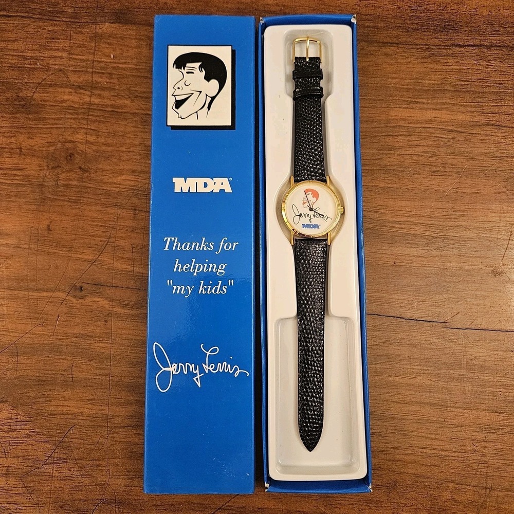 Jerry Lewis MDA Watch Adult Size Promo In Original Box 90s Telethon‎ NOS